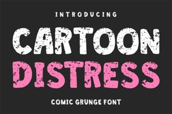 Cartoon Distress Font for Eye-Catching Retro Designs