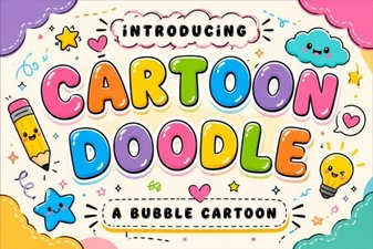 Playful Cartoon Doodle Fonts for Creative Design Projects