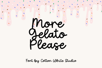 More Gelato Please Font - Free Script Font Download